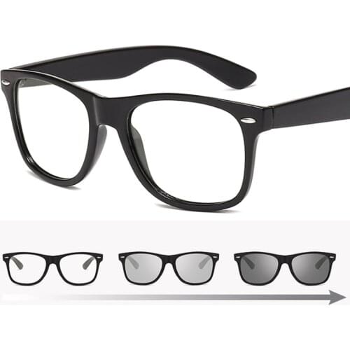 Clear Lens Gray Yellow Photochromic Gaming Glasses New Computer Change Color Blocking Anti Blue Light Eyewear 2140