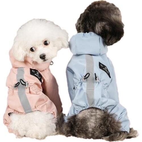 Pet Clothing Plush Autumn Winter Dog Complete Rain Proof Clothes Christmas Jumpsuit for Dogs Clothes for Small Dogs