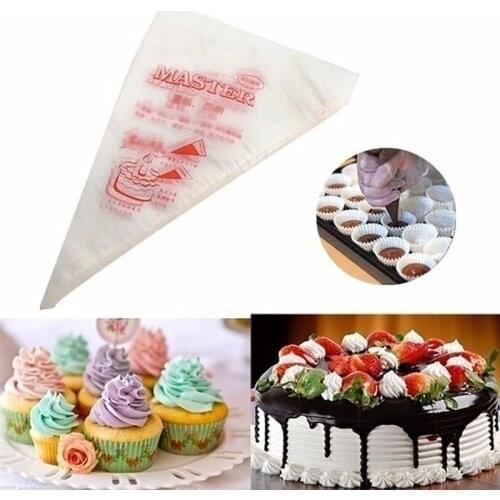 50PCs/set Disposable Pastry Bags Cake Decoration Kitchen Icing Food Preparation Cup Piping Tools For Baking