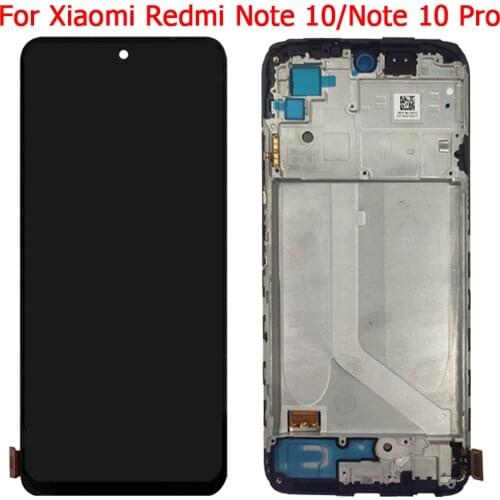 Original LCD For Xiaomi Redmi Note 10 Pro Display With Frame For Redmi Note10 M2101K7AI M2101K6G LCD Touch Screen Digitizer Part