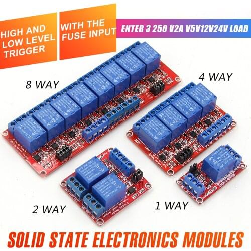 WAVGAT 24V 1 2 4 8 Channel 4 Road Relay Module with Optocoupler Isolation Supports High and Low Trigger