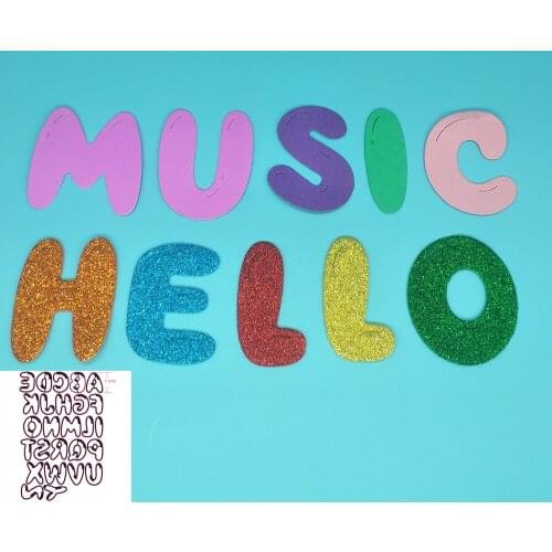 26 large English letters (height 5 cm) metal cutting die, used for scrapbooking, photo album decoration handmade art