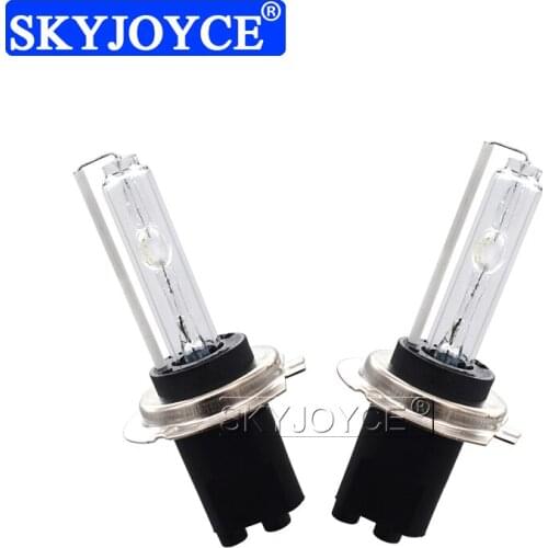 SKYJOYCE 2PCS High Quality Short Tube Metal Base 55W H7C 6000K HID Xenon Lamps 35W H7 H7C 4300K 5000K 8000K HID Replacement Bulb