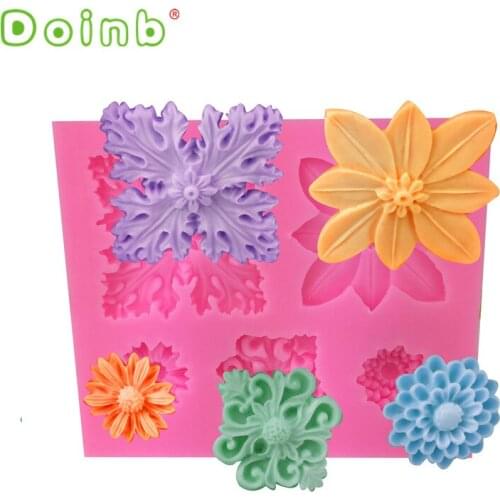 Vintage Relief Flourish Flower Silicone Fondant Mold Gumpaste Chocolate Clay Candy Moulds Wedding Cake Decorating Tools