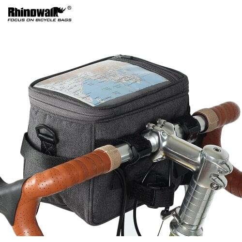 Rhinowalk Waterproof Bicycle Bag Touch Screen Handlebar Front Tube Bag Multifunction Shoulder Bag for Phone Camera GPS Container