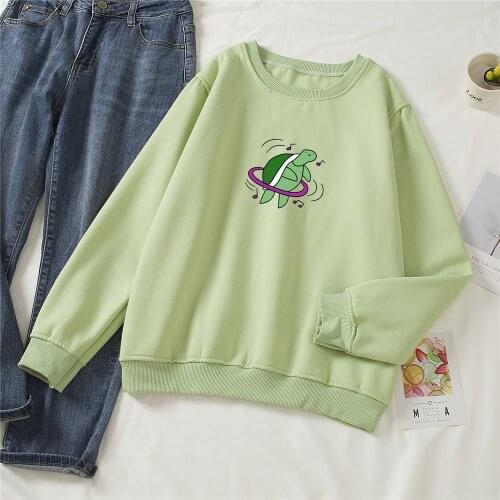 Autumn Winter Tortoise Oversized Sweatshirt Women Hoodies for Girl Harajuku Warm Hooded Pullover Pocket Pink Hoodie Womens