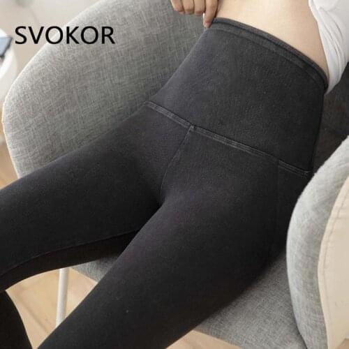 SVOKOR Winter Leggings Women Warm Sexy High Waist Legging Slim Shapewear Leggins Push Up Womens Pants Elasticity