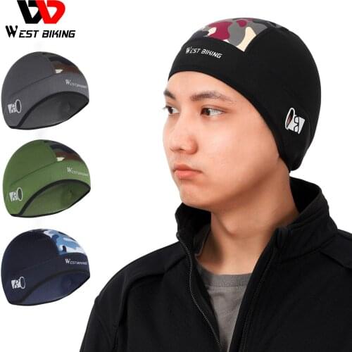 WEST BIKING Winter Outdoor Sport Bicycle Caps Keep Warm Windproof Cycling Helmet Liner Road MTB Bike Riding Motorcycle Cap