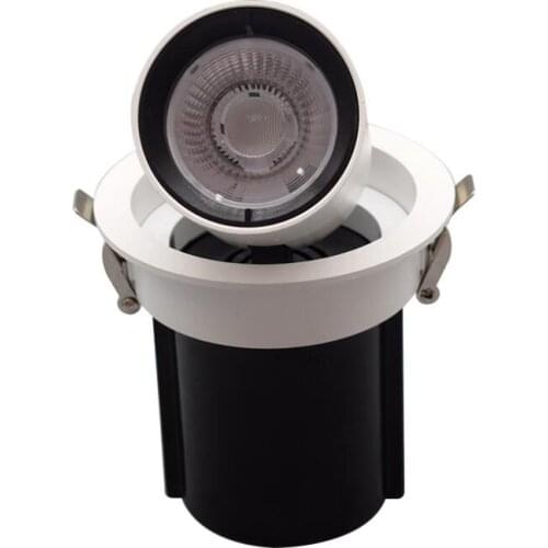 2pcs/lot dimmable LED COB Recessed Downlight 10W 12W 15W Round White LED Ceiling Spot Light Rotate 360 degrees