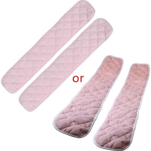 2Pcs Cotton Crib Protection Wrap Edge Baby Anti-bite Solid Color Bed Fence Guard Q9QB