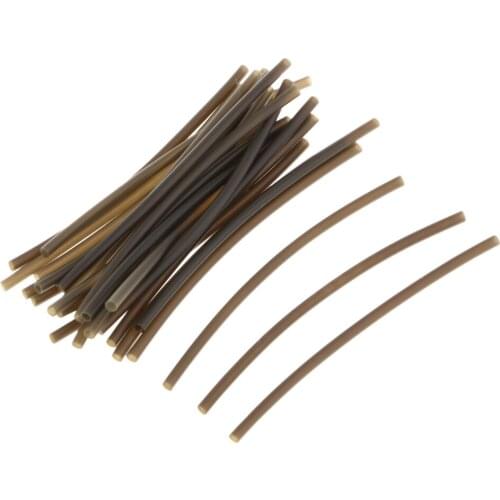 25 pcs Soft Rubber Anti Hook Sleeves Aligner Tubes Carp Fishing Rig Terminal Connector Clip Fishing Rig Tubes