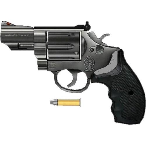 3D Paper Model Gun US M66 Revolver Scale 1:1 Firearm Pistol Handmade Puzzles Manual Creative Gift