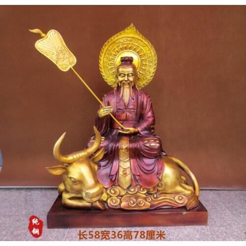 78cm huge large Asia Taoism Ancestor ZU SHI TAI SHANG LAO JUN buddha bronze statue home Temple efficacious Talisman Sculpture