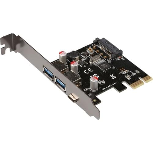 Great-Q USB 3.1 Type-C + 2 usb 3.0 type-A + SATA 15PIN USB header PCI-e riser Card Desktop PCI Express USB3.1 usb3.0 Adapter