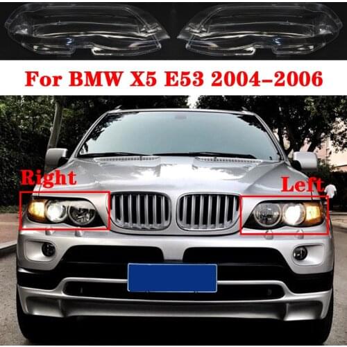 Car Front Headlight Lens Cover For BMW X5 E53 2004-2006 Auto Shell Headlamp Lampshade Head light Lamp Covers Lampcover Glass