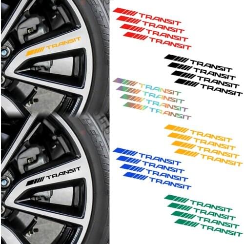 4pcs/lot Car Accessories for Ford Transit mk6 mk7 2010-2020 car wheel center hub car Tyre Emblem Decal Badge sticker