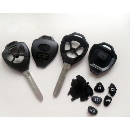 4 Buttons Remote Key Shell Case For Toyota Camry With TOY43 Blade Door Opener Button (Logo Separate) Fob Key Cover 20PSC/lot