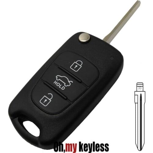 Replacement key case for hyundai elantra remote control key shell 3 button