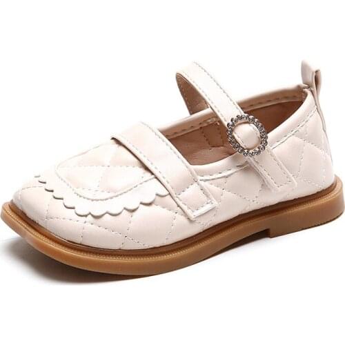 CMSOLO Girls Leather Shoes New Summer Fashion Baby Girls Toddlers Soft Leather Bottom Kids Shoes Spring Leather Shoes Flat Heels