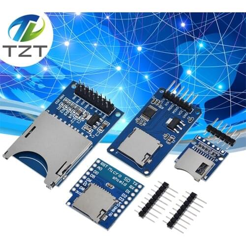 D1 Mini TF Card Module Micro SD Storage Expansion Board Mini Micro SD TF Card Memory Shield Module With Pins for Arduino ARM AVR