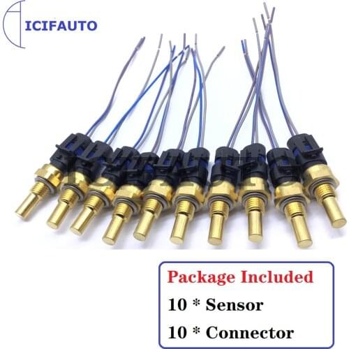 Engine Coolant Temperature Sensor + Pigtail Connector For Buick Chevrolet Pontiac 15326388 19236568 15369305 12191170 12608814