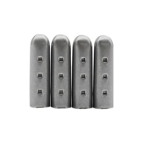 Weiou Cheap Aglets 1.8CM*5MM Dark Silver Shoelace Tips 4 Pcs/Lot In Selling Three Holes Sneaker Ropes Copper Metal Ends