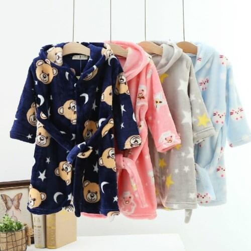 Children Bath Robe Baby Towel Childrens Rainbow Cartoon Hooded Bathrobes For Boys Girls pajamas Kids Sleepwear Robe 2 6 8 Years
