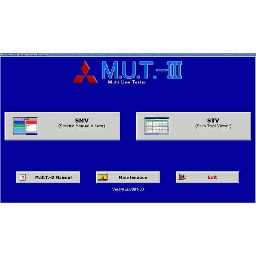 For Mitsubishi M.U.T.-III Diagnostic PRE 20061-00 [09.2020]