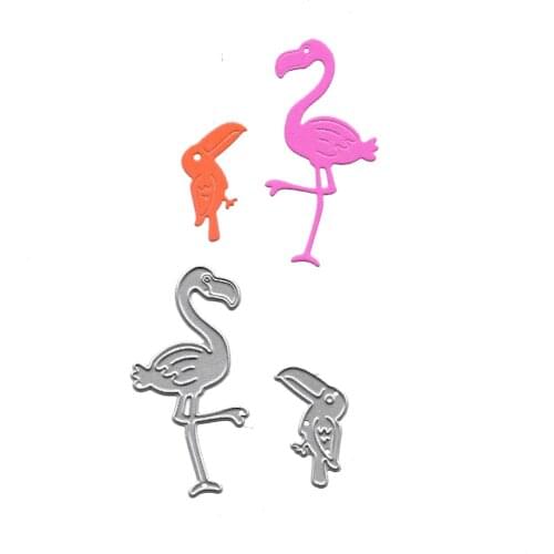 Flamingo Metal Cutting Dies Scrapbooking Embossing Folders for Card Making Craft Stencil Hobby Punching Molds