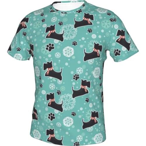 Dog Tshirt Casual Polyester Short-Sleeve T Shirt Print Basic Tee Shirt Men Oversized