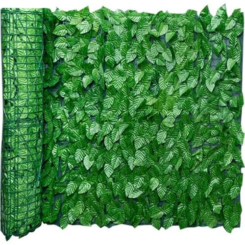 Artificial Leaf Garden Fence Screening Roll UV Fade Protected Privacy Screen Garden Fence for Outdoor Backyard Wedding Decor