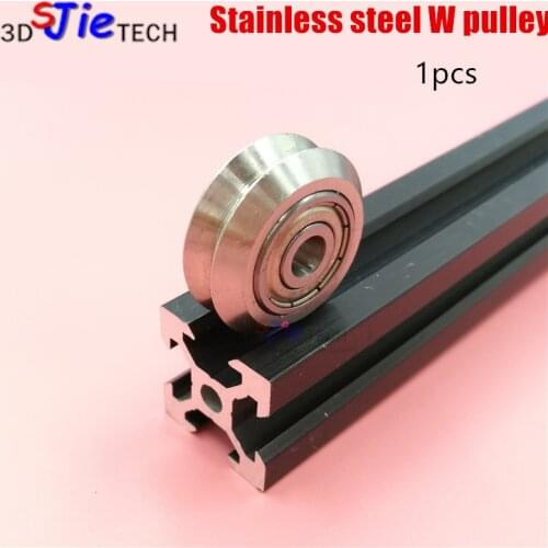 1pcs Xtreme Dual V wheel openbuilds CNC Stainless steel W pulley for V-slot rail/3D printer/Engraving machine parts