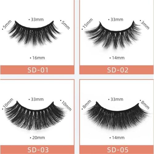 Hot 100pcs/lot 3D Mink Lashes Makeup Wispy Fluffy Mink Eyelashes Natural Long False Eyelashes Extension Fake Lashes