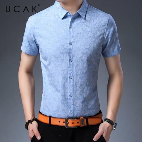 UCAK Brand Summer Classic Soft Shirt Men Clothing 2021 New Fashion Style Streetwear Casual Striped Shirts Clothes Homme U6241