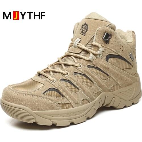 Mens desert boots hiking shoes outdoor Military Boots Large size Combat boots men Ankle boots Lightweight men botinha masculino