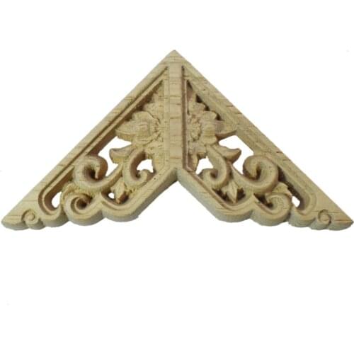 Wall Doors Furniture Decorative Figurines Wooden Miniatures Solid Wood Decorative Applique Vintage Home Furnishing Decoration