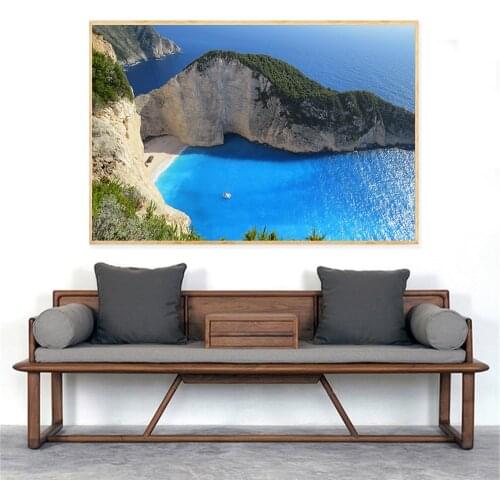 Beach Home Decor Wall Art Pictures Sunset Landscape Bay Waterfront Nature Canvas Painting Large Size Posters and Prints Cuadros