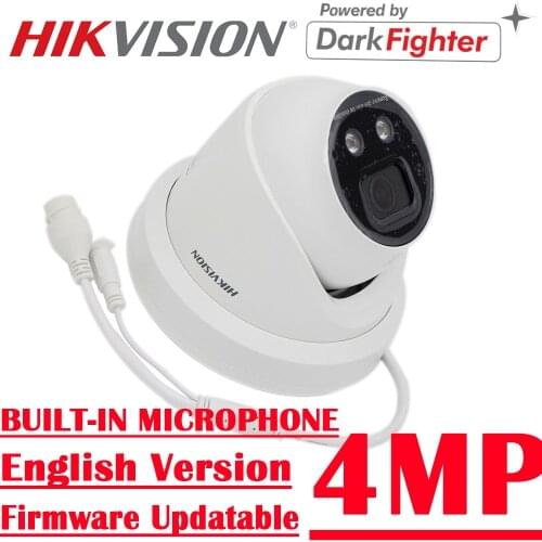 New 4MP DS-2CD2346G2-IU Original hikvision POE IR Built-in microphone AcuSense Fixed Turret Network Camera