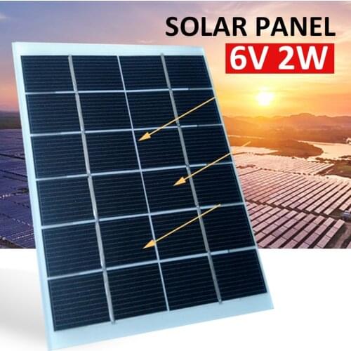 Newest 6V 2W Solar Panel Polycrystalline Silicon Battery Power Module Portable Mobile Power Charger Solar Batteries Panel