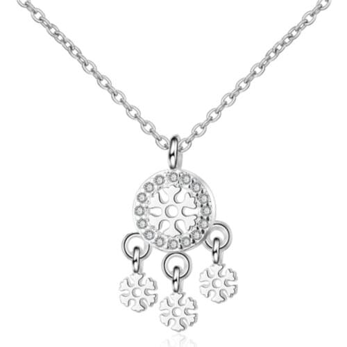 New net red simple personality temperament fashion trend crystal female short silver plated necklaces SE039