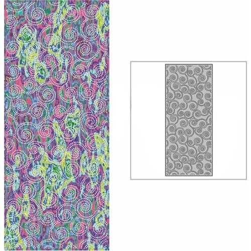 New Slim Spotted Curvy Lace Background Plate Craft Embossing Mold 2021 Metal Cutting Dies for DIY Scrapbooking Album Card Making