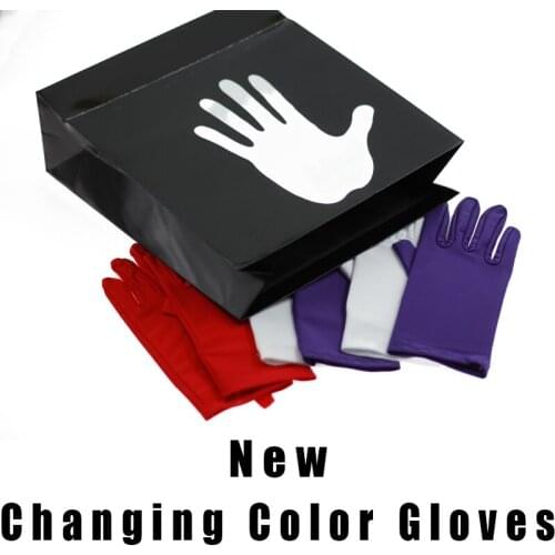 New Changing Color Gloves by Rossy (Pocket Version) Stage Magic Tricks Stage Magic Trick,Magician,Accessories,Gimmick,Comedy