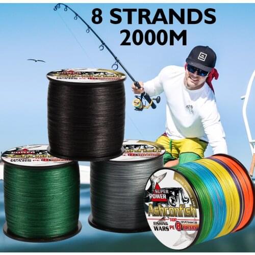 Braided fishing line 1500m 2000m strong pe ice sea Ocean fishing 8 Strands super big game Smooth tough wire spectra 0.12-1.0mm