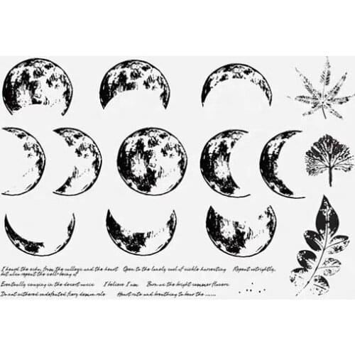 Moon Clear Stamp for Scrapbooking Transparent Silicone Rubber DIY Photo Album Decor F152