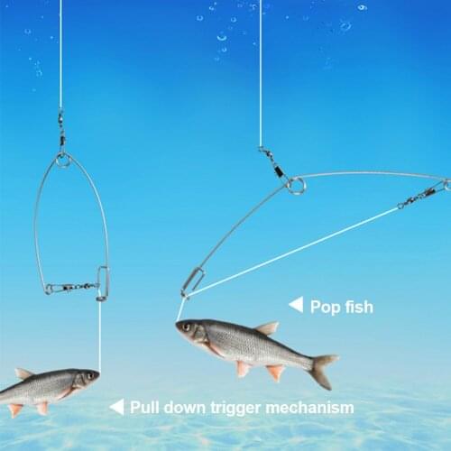 Fishing Tackle Artifact Camping Automatic Fishing Device Spring Ejection Hook Fishing Hook Stainless Steel Fishing Accessories