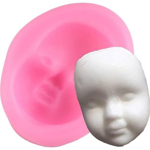 3D Baby Face Silicone Mold Baby Birthday Chocolate Gumpaste Molds Fondant Moulds Cake Decorating Tools Polymer Clay Candy Mould