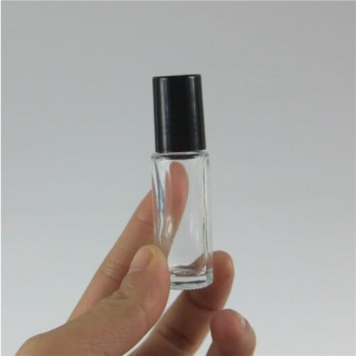 30pcs/lot 5ml Rollon Glass Bottle For Essential Oil 1/3oz THICK ROLL ON GLASS BOTTLE Fragrances ESSENTIAL OIL Perfume bottle