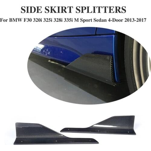 Carbon Fiber Side Fins Splitters Moulding trim for BMW 3 series F30 320i 325i 328i 335i M Sport Sedan 4-Door 2013-2017 2PCS/Set