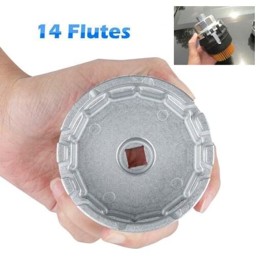 64.5mm Aluminium Universal 14 Flutes Cap Oil Filter Wrench Housing Tool Remover For TOYOTA For Corolla Axio For Lexus CT200h