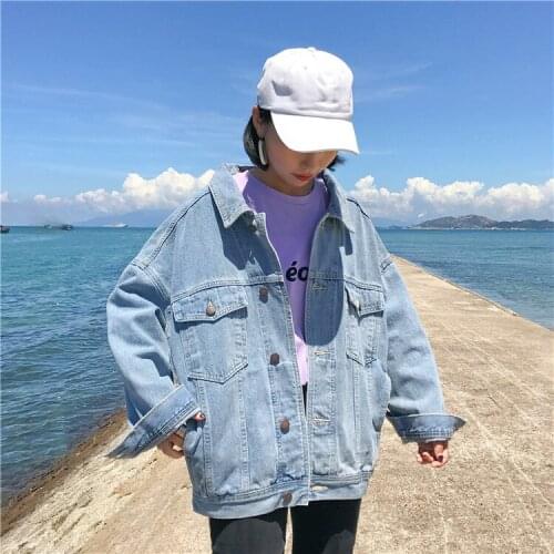 Spring and Autumn Korean version 2019 new ins super-hot harbor breeze BF original lodging loose jacket denim jacket